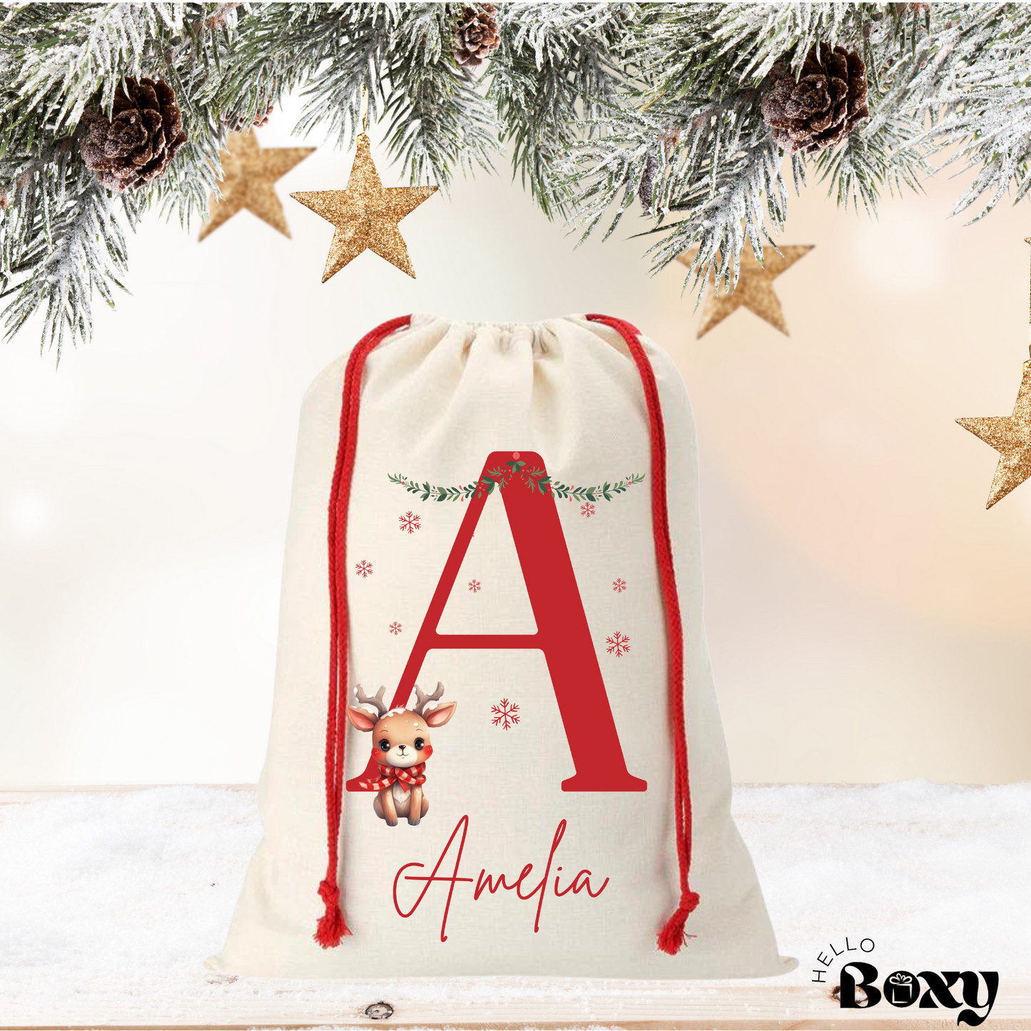 Personalised Christmas sack- Monogram Design