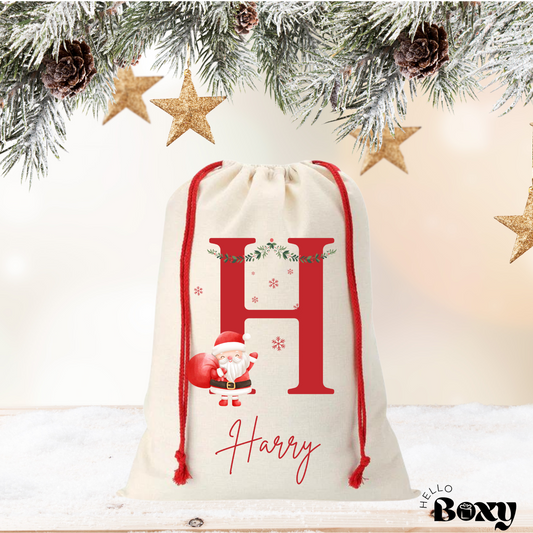 Personalised Christmas sack- Monogram Design