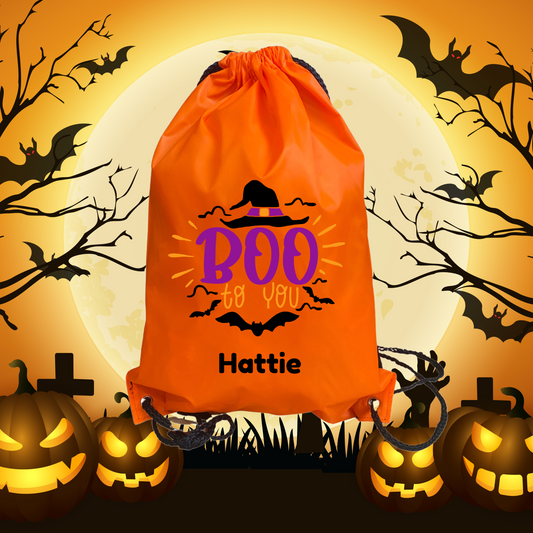 Halloween personalised boo gift bag