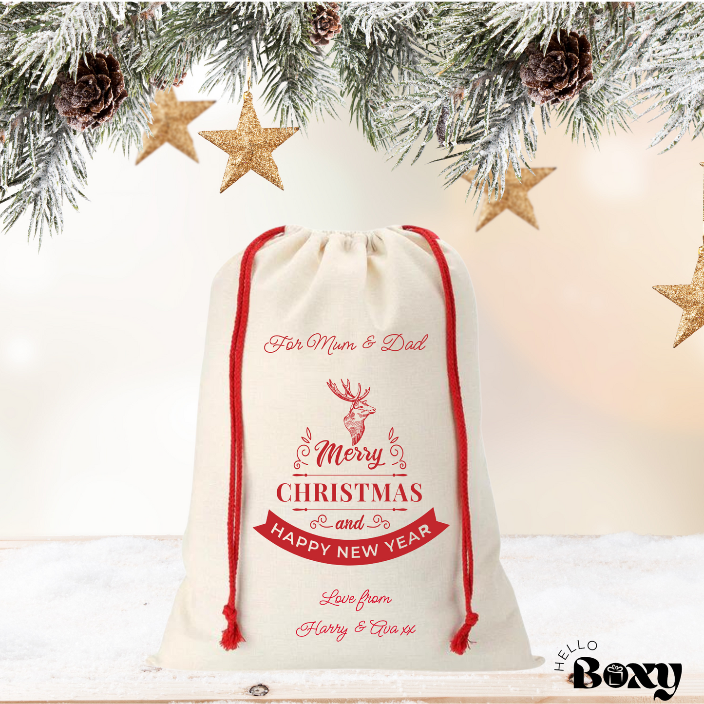 Personalised Christmas sack- For older children, adults and family members