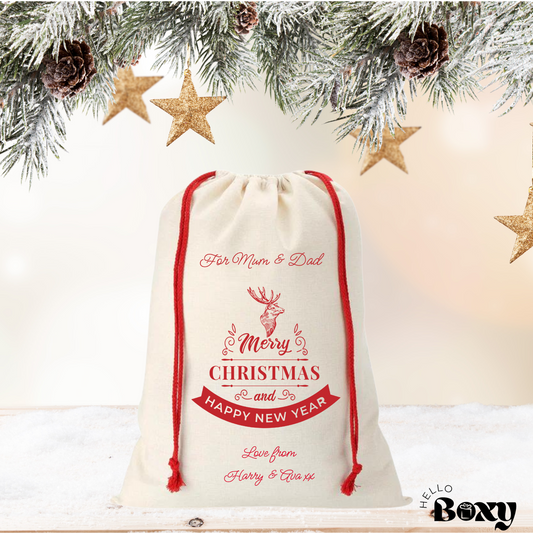 Personalised Christmas sack- For older children, adults and family members