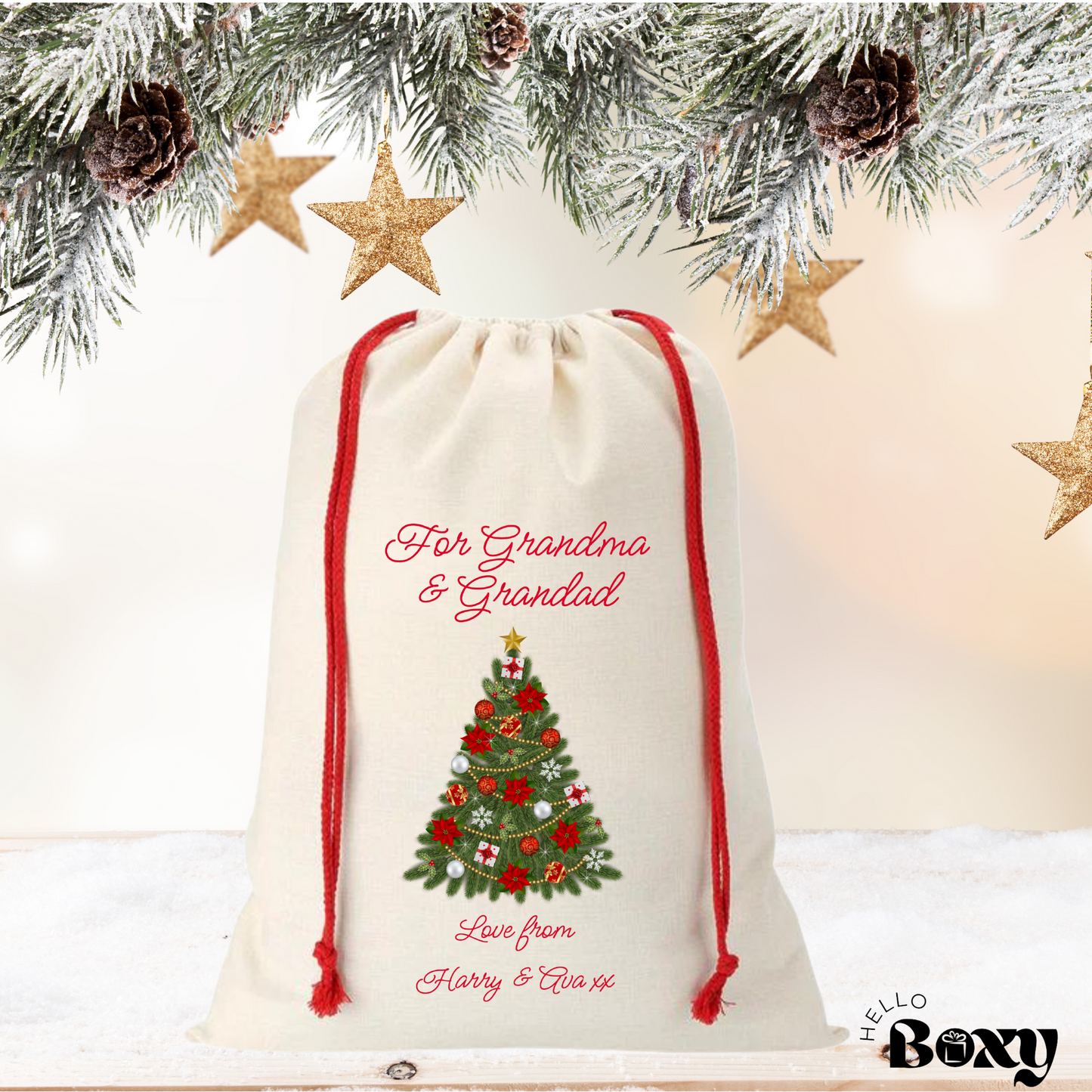 Personalised Christmas sack- For older children, adults and family members